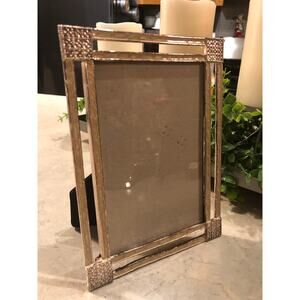 Green Tree Enameled frame yellow/cream swirl with silver embossed detail